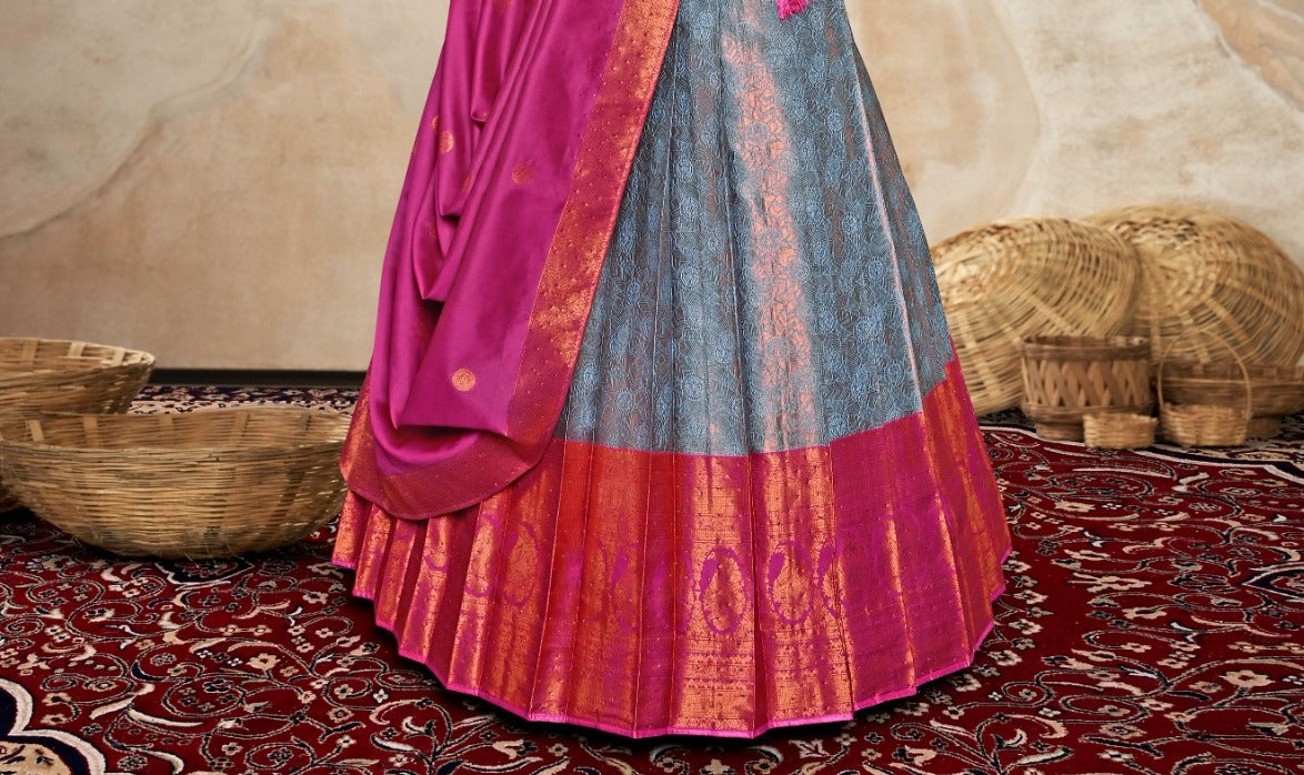 New Semi Stitiched Banarasi Lehenga Choli