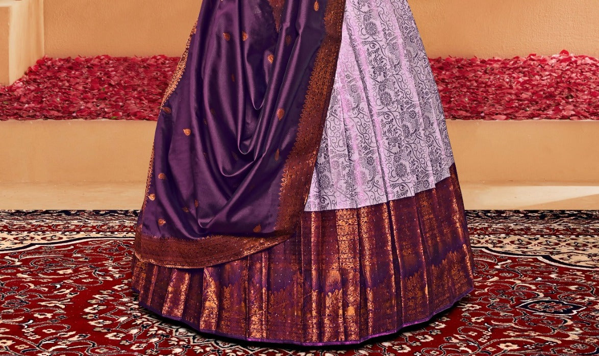 New Semi Stitiched Banarasi Lehenga Choli