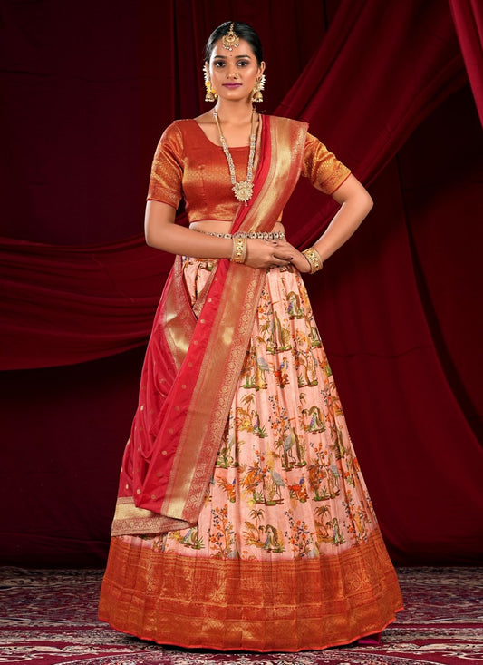 New Semi Stitiched Banarasi Lehenga Choli