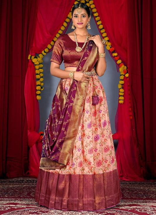 New Semi Stitiched Banarasi Lehenga Choli