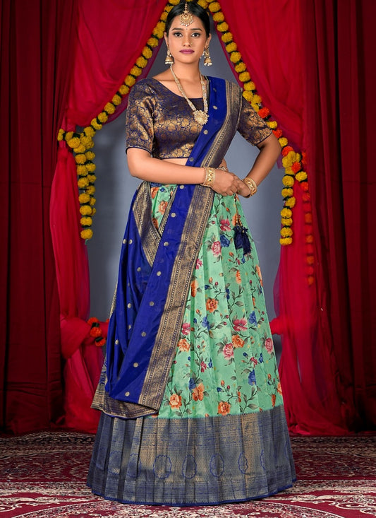 New Semi Stitiched Banarasi Lehenga Choli