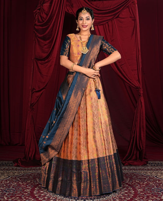 New Semi Stitiched Banarasi Lehenga Choli