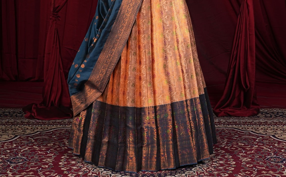 New Semi Stitiched Banarasi Lehenga Choli