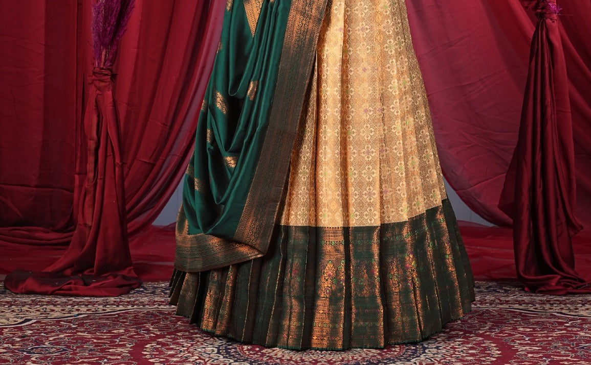 New Semi Stitiched Banarasi Lehenga Choli