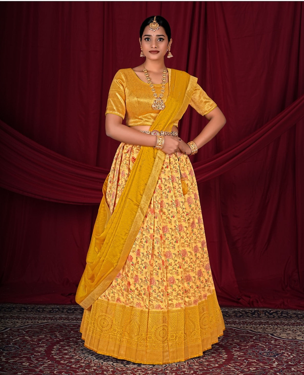 Latest Semi Stitched Banarasi Lehenga Choli