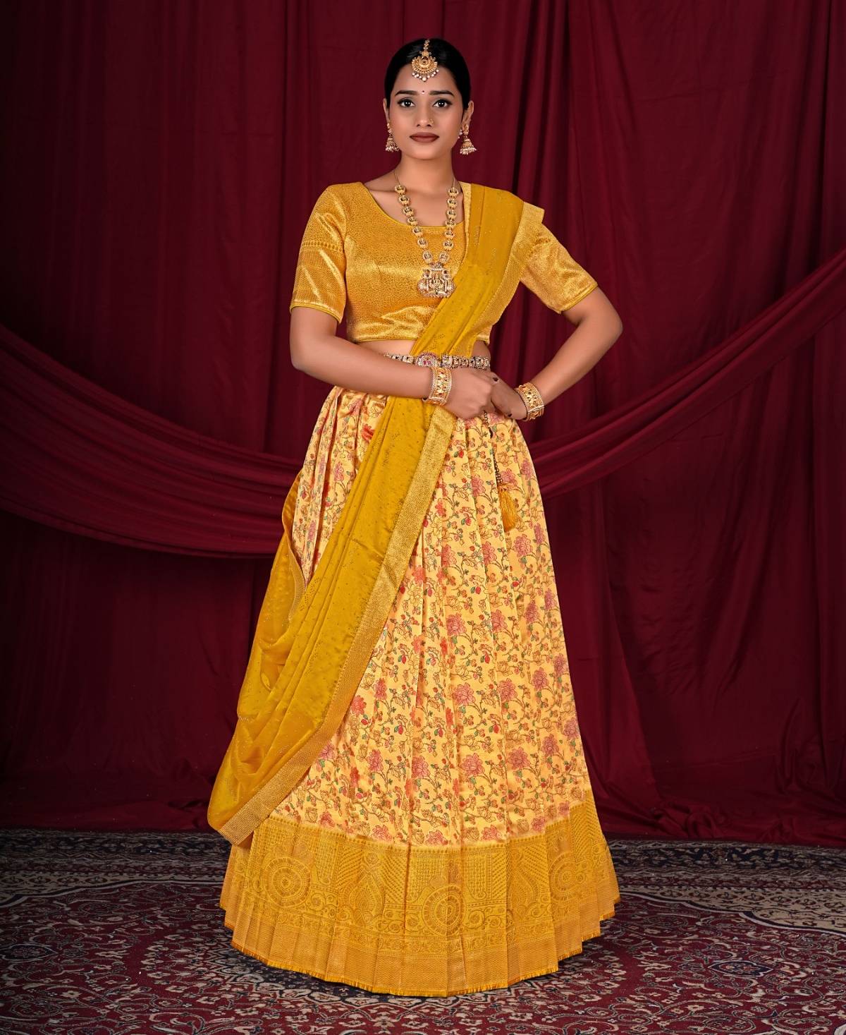 Latest Semi Stitched Banarasi Lehenga Choli