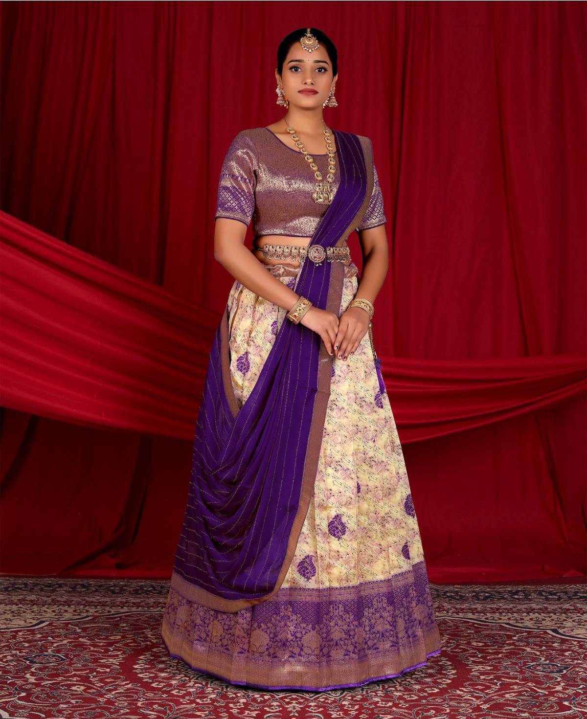 Latest Semi Stitched Banarasi Lehenga Choli