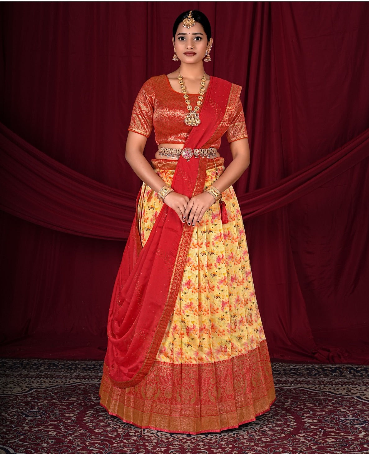 Latest Semi Stitched Banarasi Lehenga Choli