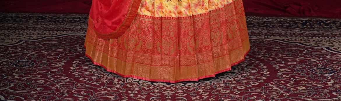 Latest Semi Stitched Banarasi Lehenga Choli