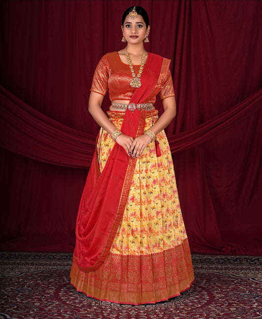 Latest Semi Stitched Banarasi Lehenga Choli