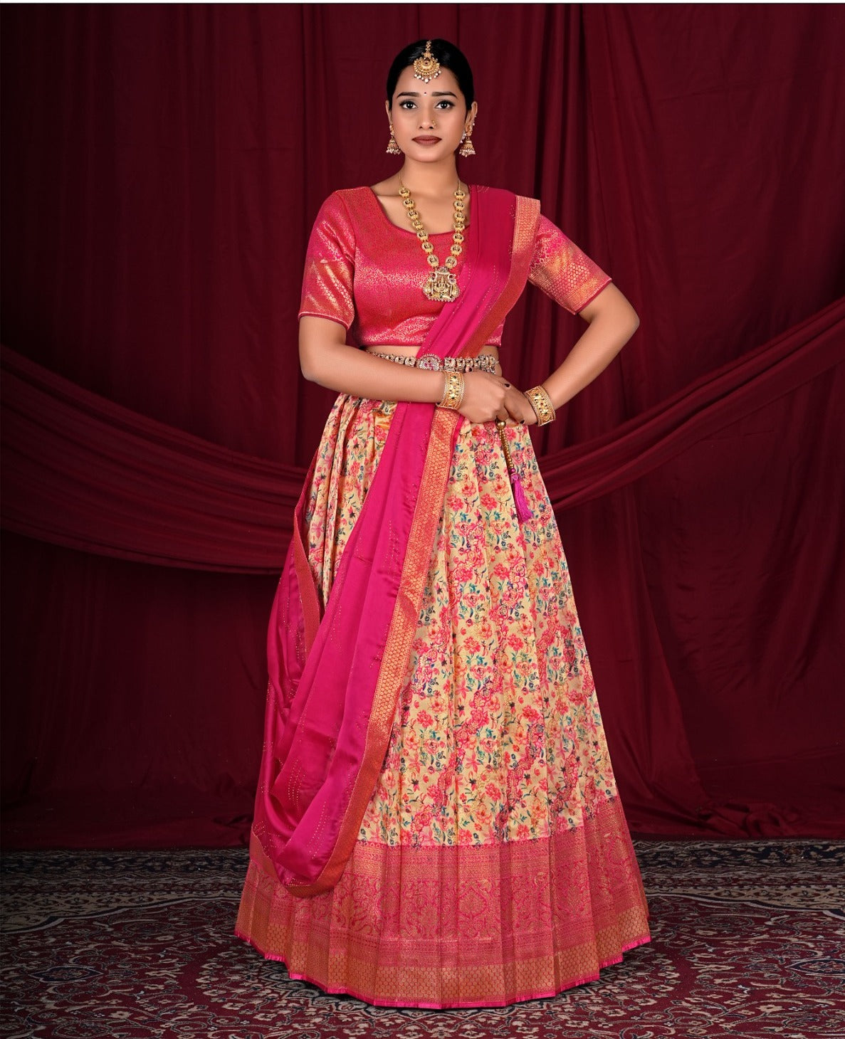 Latest Semi Stitched Banarasi Lehenga Choli