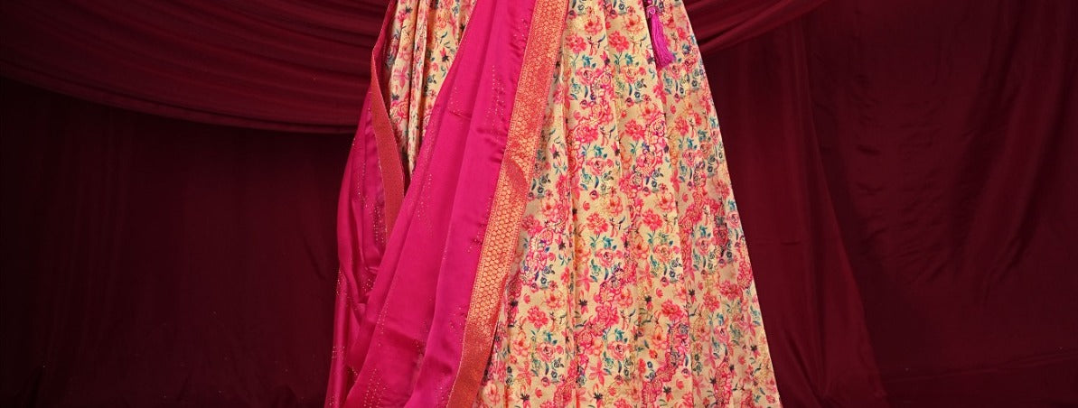 Latest Semi Stitched Banarasi Lehenga Choli