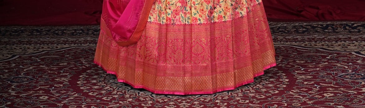 Latest Semi Stitched Banarasi Lehenga Choli