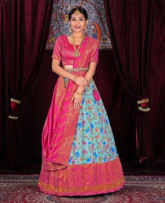 Latest Semi Stitched Banarasi Lehenga Choli