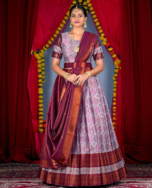 New Semi Stitiched Banarasi Lehenga Choli