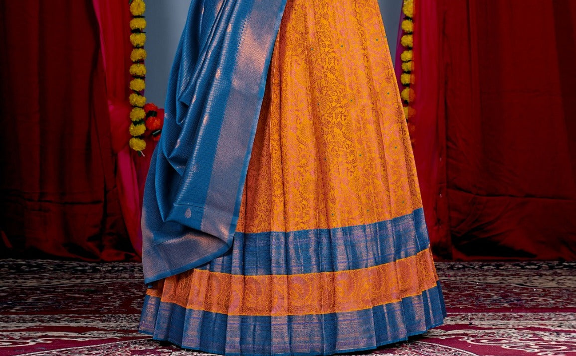 New Semi Stitiched Banarasi Lehenga Choli