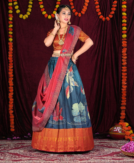 Latest Semi Stitched Banarasi Lehenga Choli