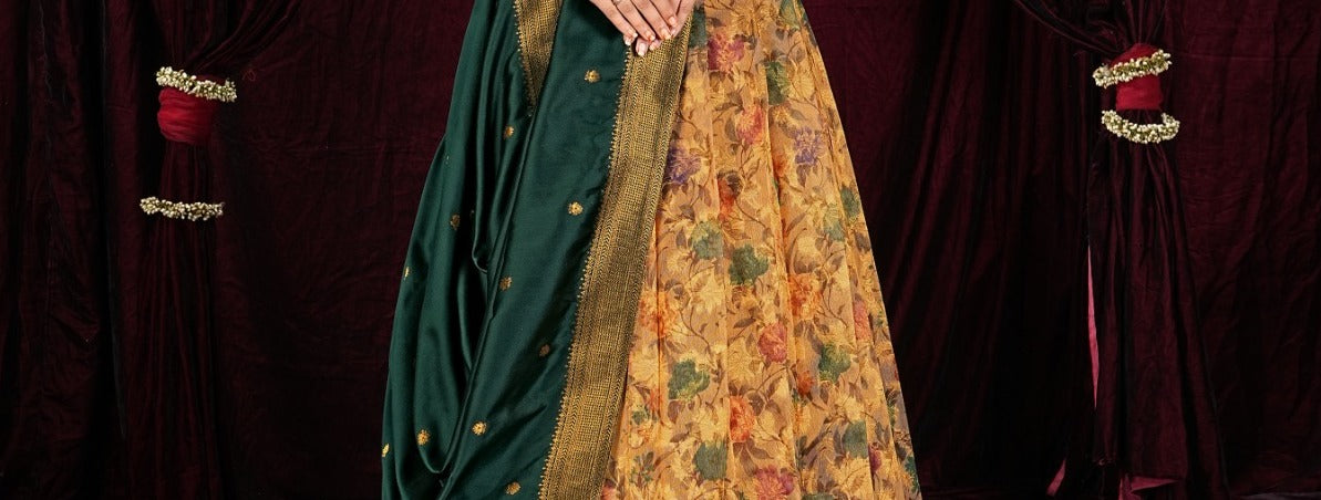 Latest Semi Stitched Banarasi Lehenga Choli