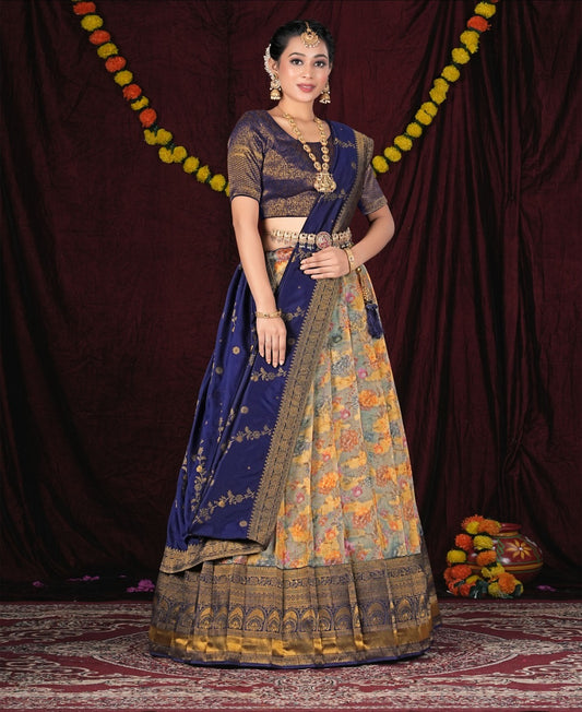 Latest Semi Stitched Banarasi Lehenga Choli