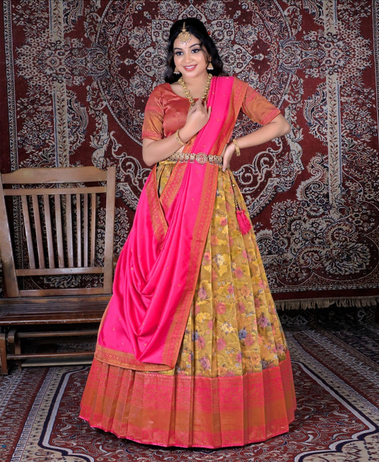 Latest Semi Stitched Banarasi Lehenga Choli