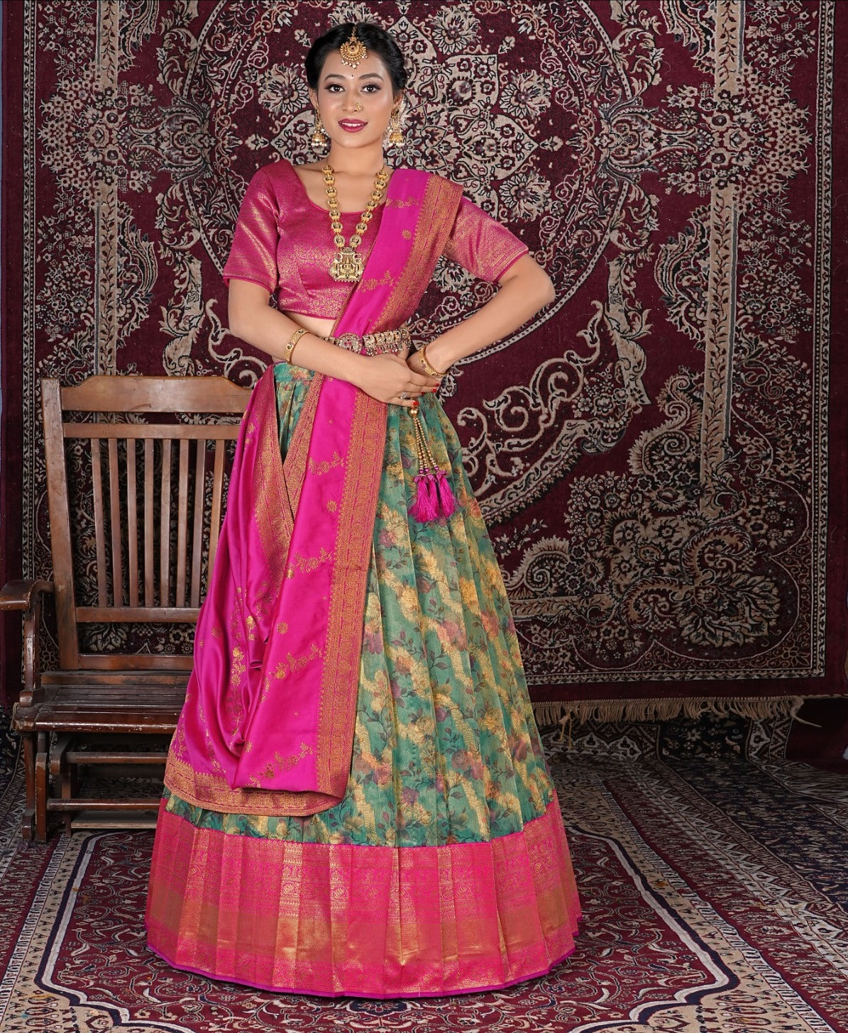 Latest Semi Stitched Banarasi Lehenga Choli