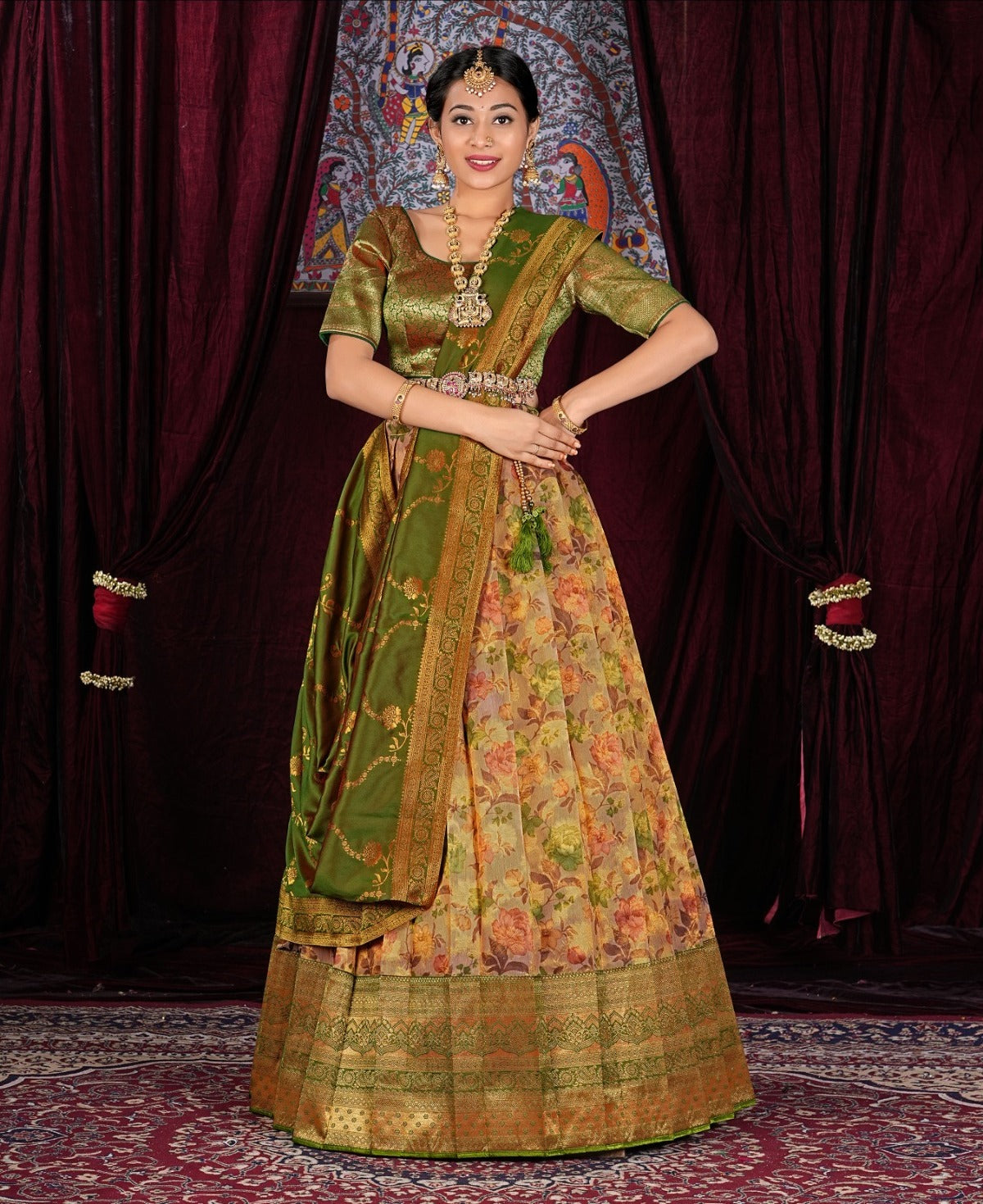 Latest Semi Stitched Banarasi Lehenga Choli