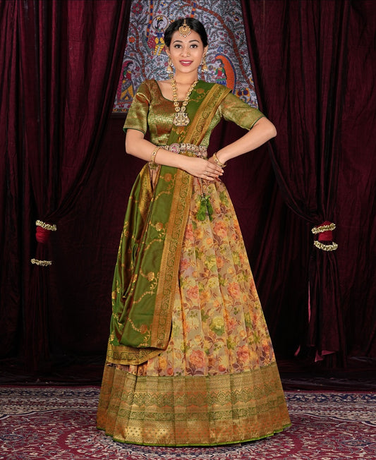 Latest Semi Stitched Banarasi Lehenga Choli