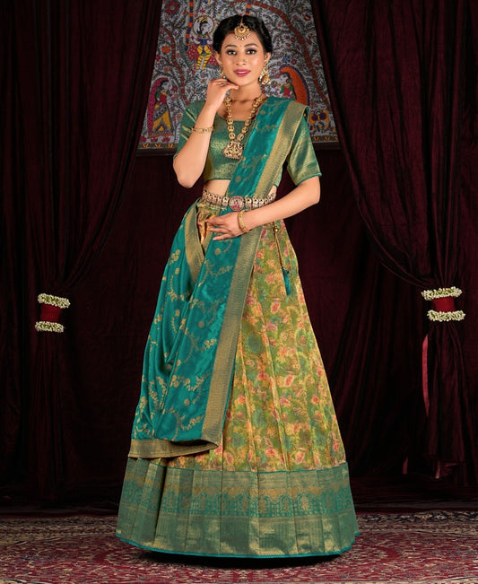 Latest Semi Stitched Banarasi Lehenga Choli