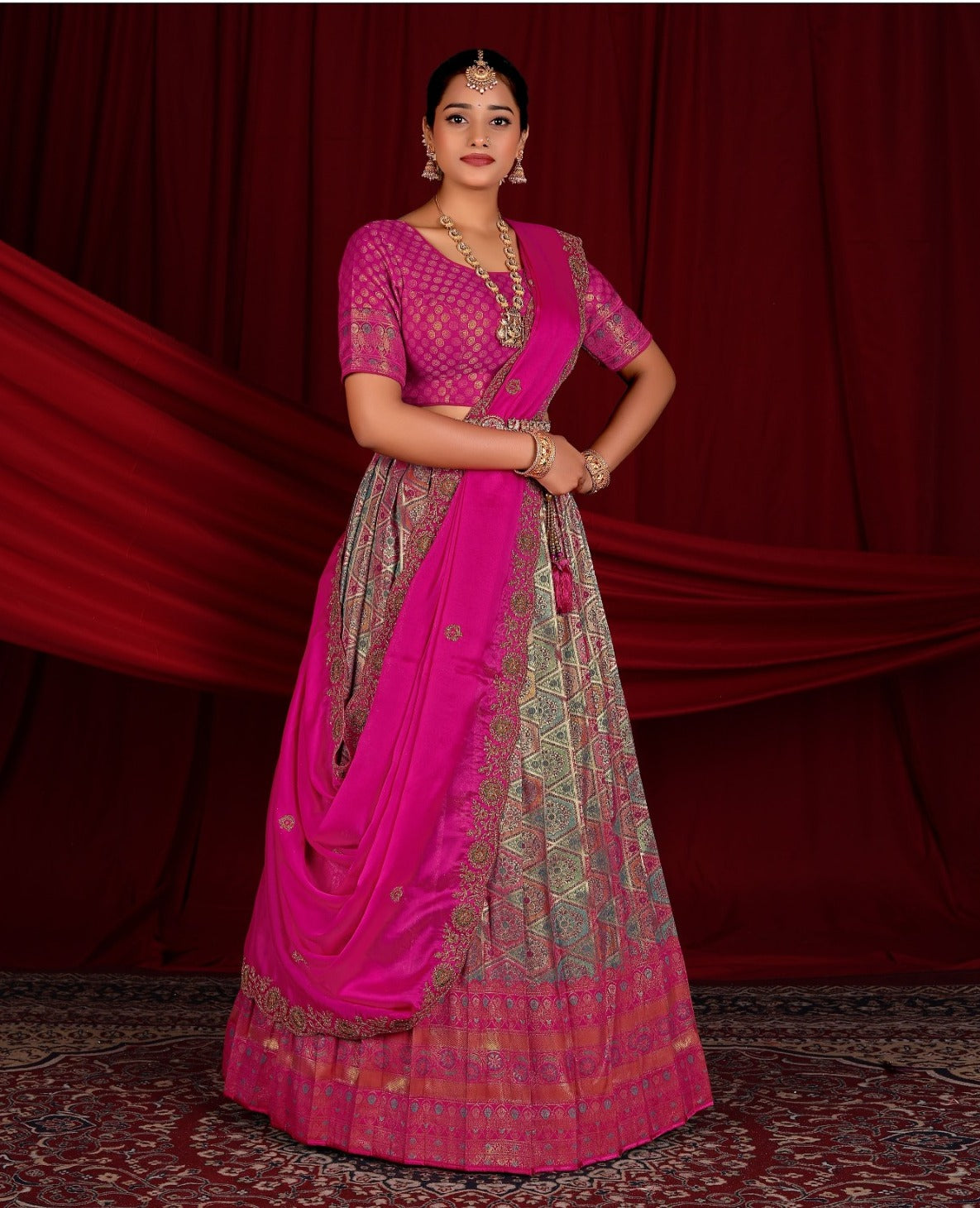 New Semi Stitiched Lehenga Choli