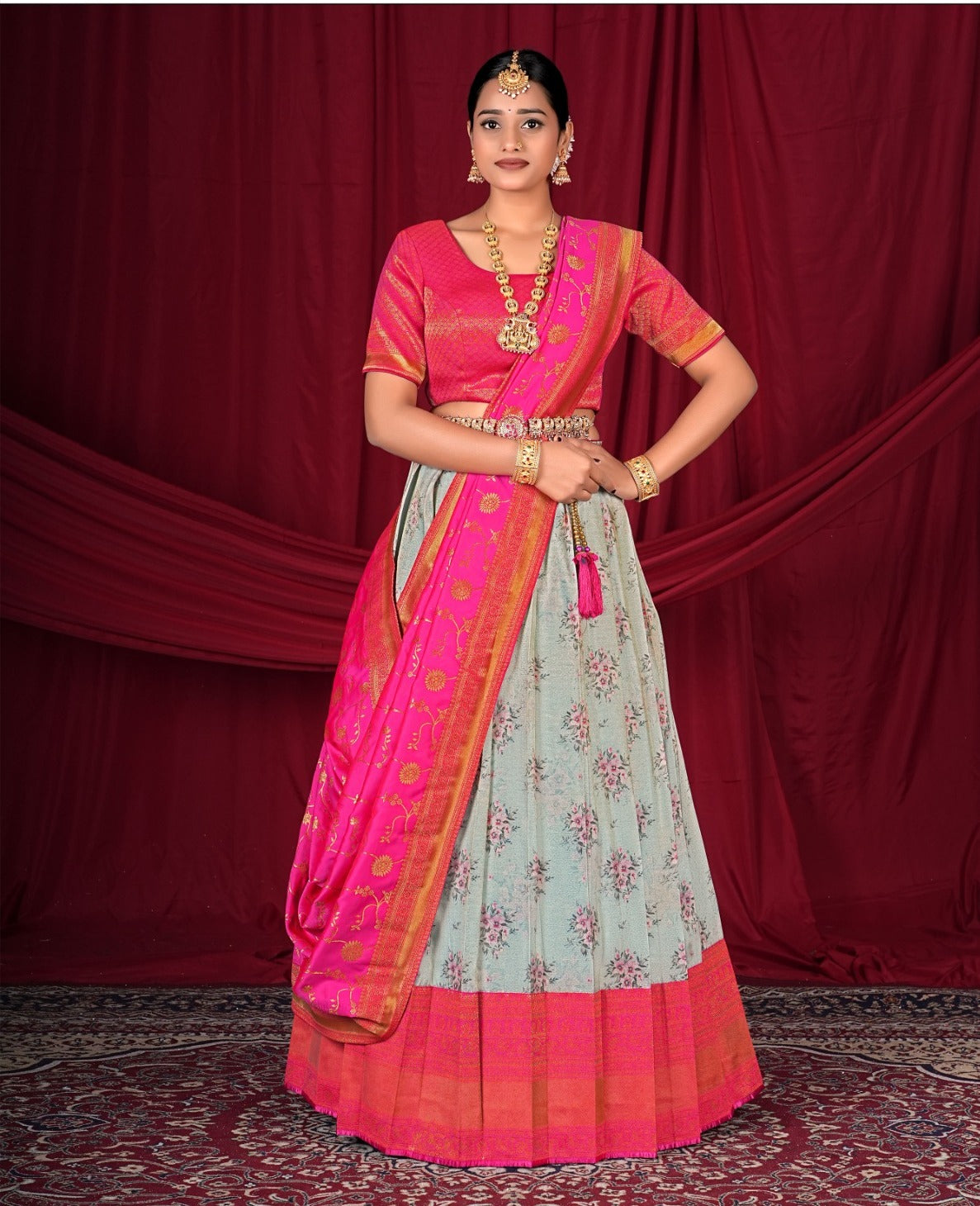 Latest Semi Stitched Banarasi Lehenga Choli