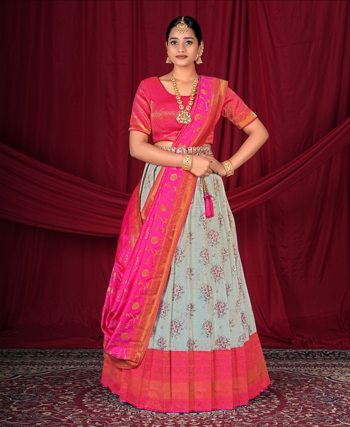 Latest Semi Stitched Banarasi Lehenga Choli