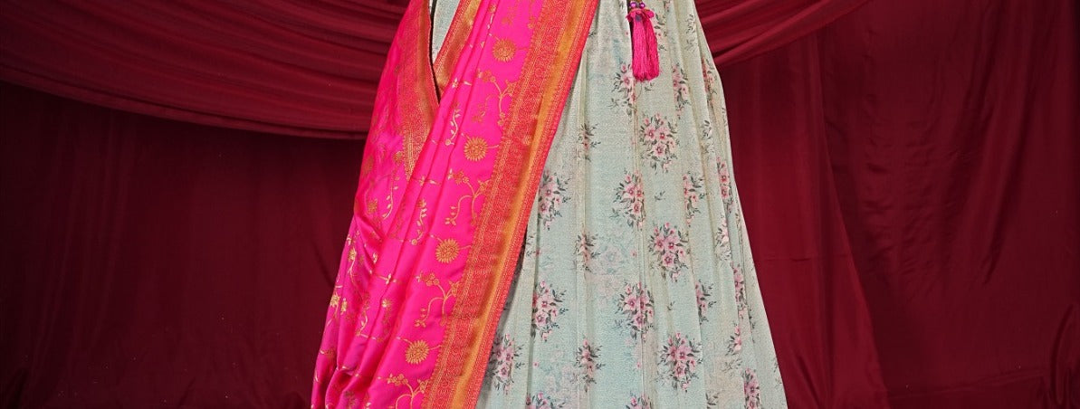 Latest Semi Stitched Banarasi Lehenga Choli