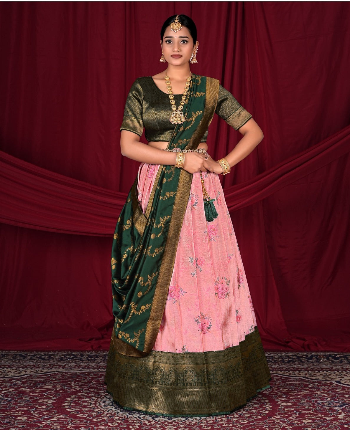 Latest Semi Stitched Banarasi Lehenga Choli