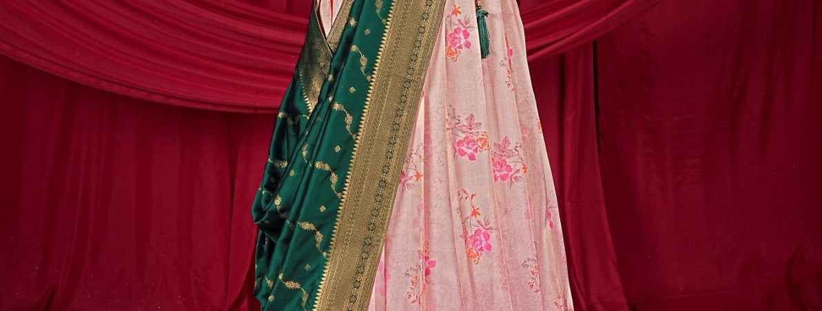 Latest Semi Stitched Banarasi Lehenga Choli