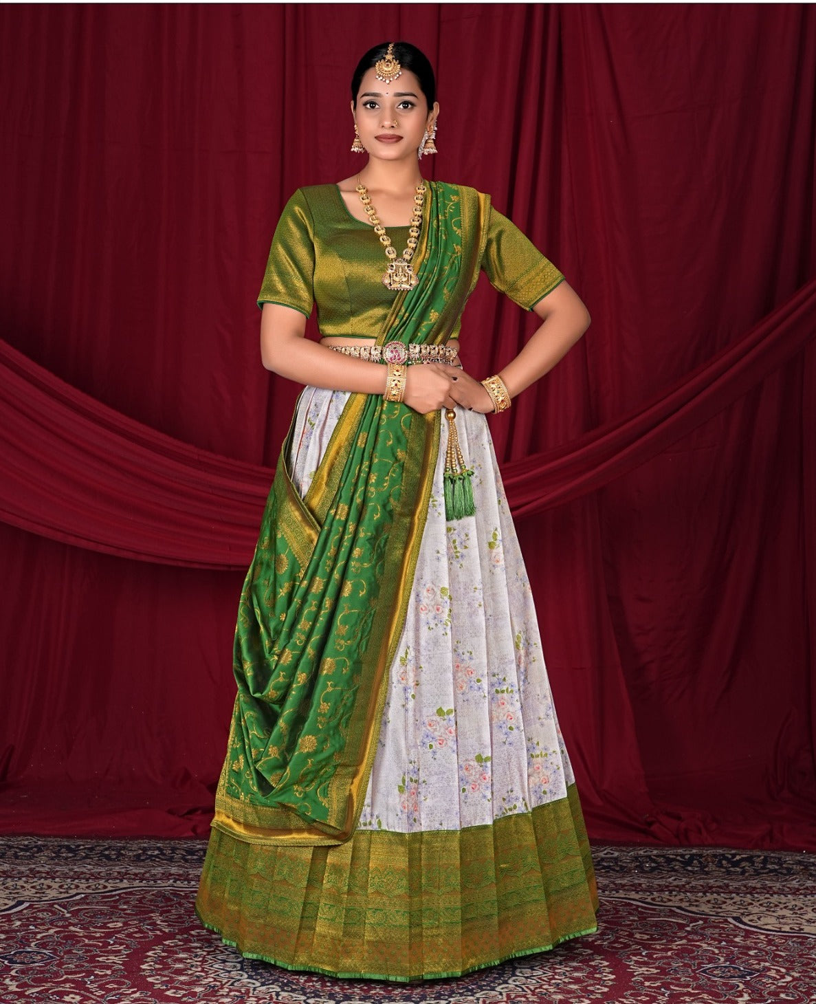 Latest Semi Stitched Banarasi Lehenga Choli