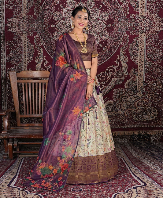 Latest Semi Stitched Banarasi Lehenga Choli