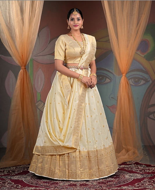 Latest Semi Stitched Banarasi Lehenga Choli