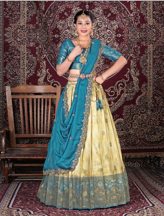 Latest Semi Stitched Banarasi Lehenga Choli