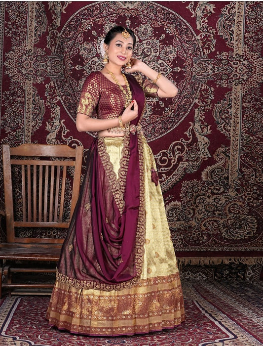 Latest Semi Stitched Banarasi Lehenga Choli