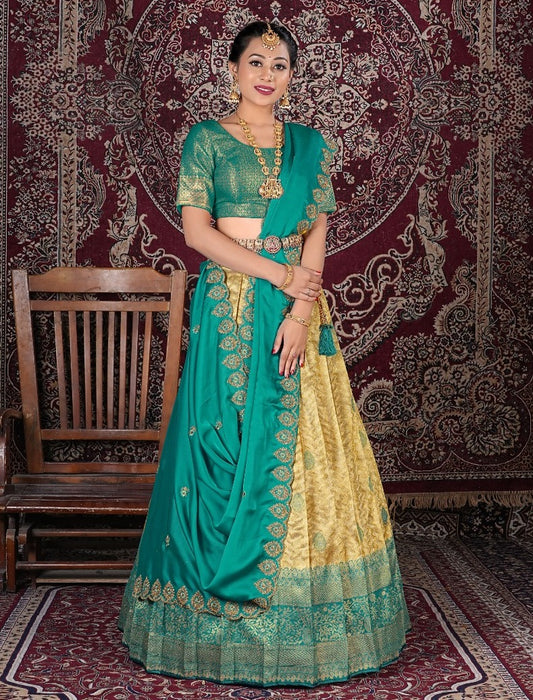 Latest Semi Stitched Banarasi Lehenga Choli