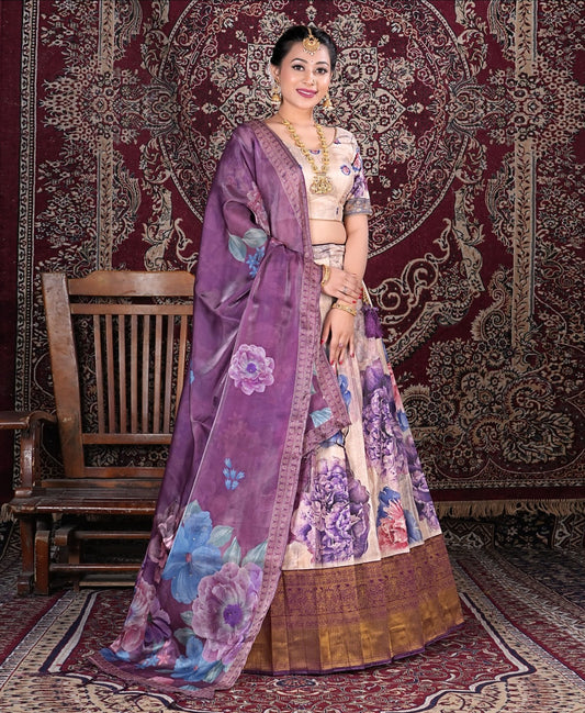 Latest Semi Stitched Banarasi Lehenga Choli