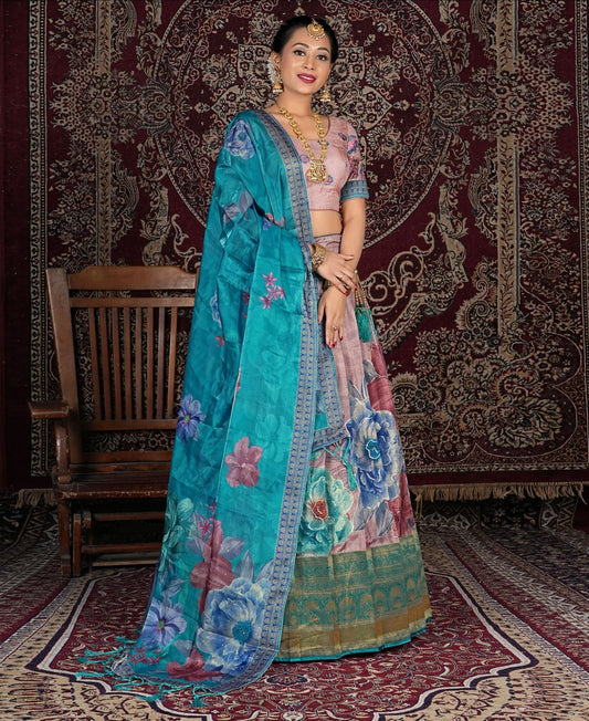 Latest Semi Stitched Banarasi Lehenga Choli