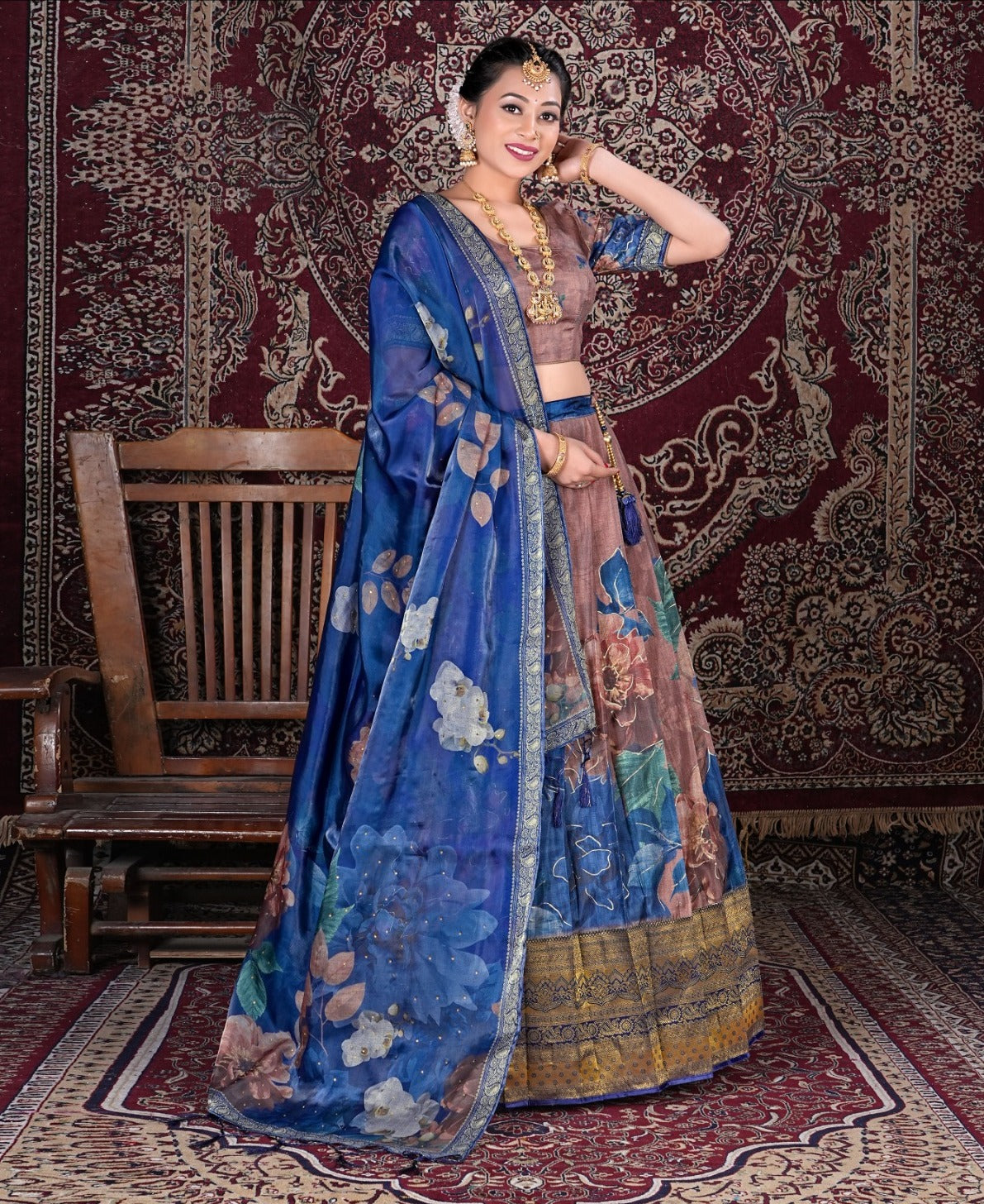 Latest Semi Stitched Banarasi Lehenga Choli