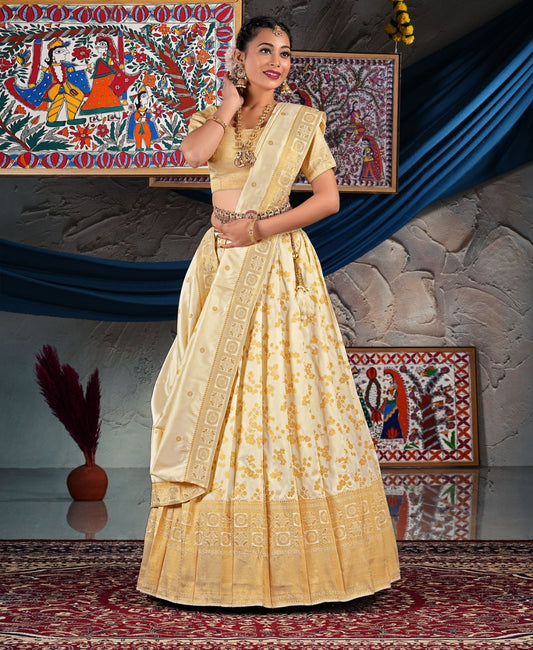 Latest Semi Stitched Banarasi Lehenga Choli