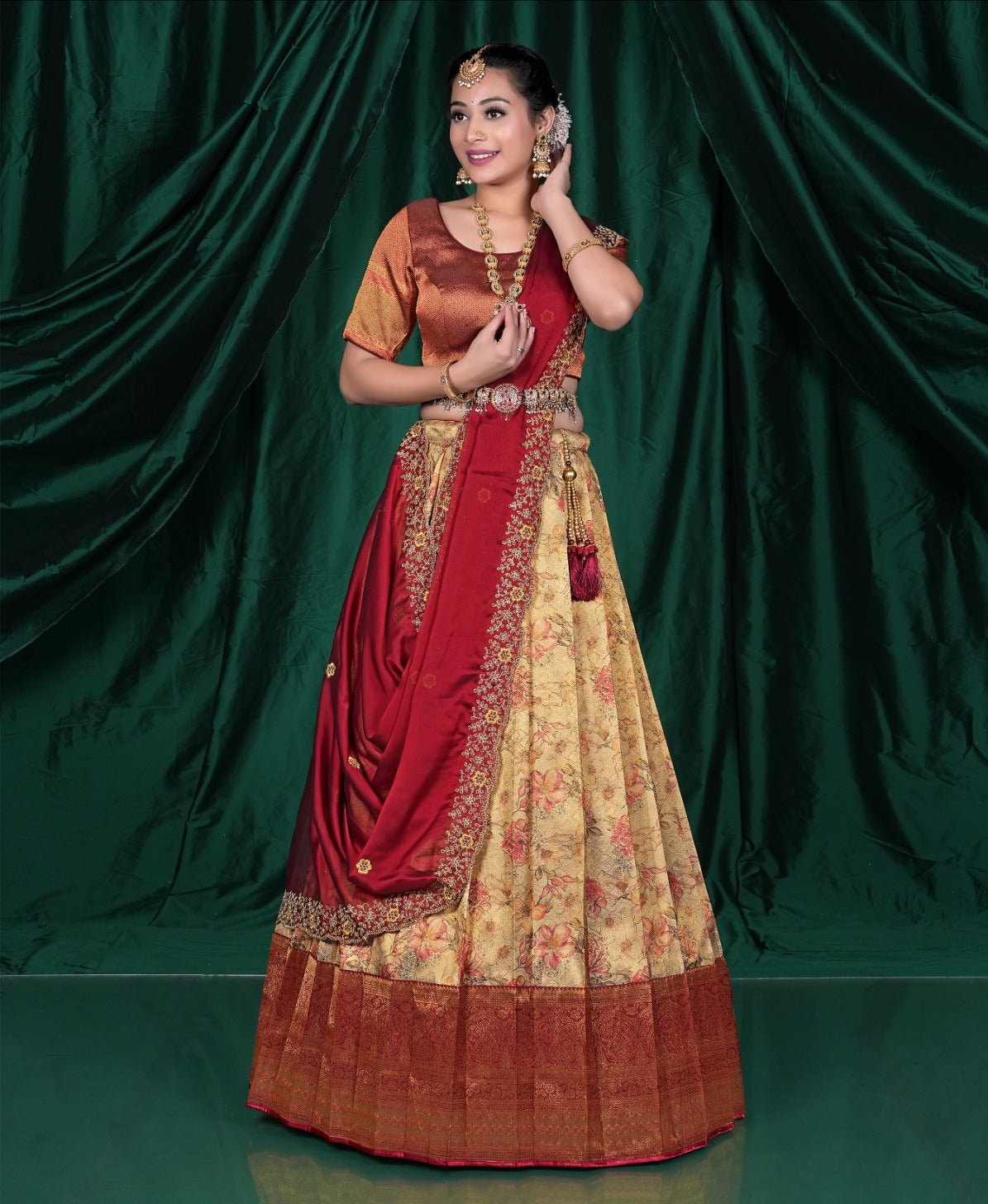 Latest Semi Stitched Banarasi Lehenga Choli