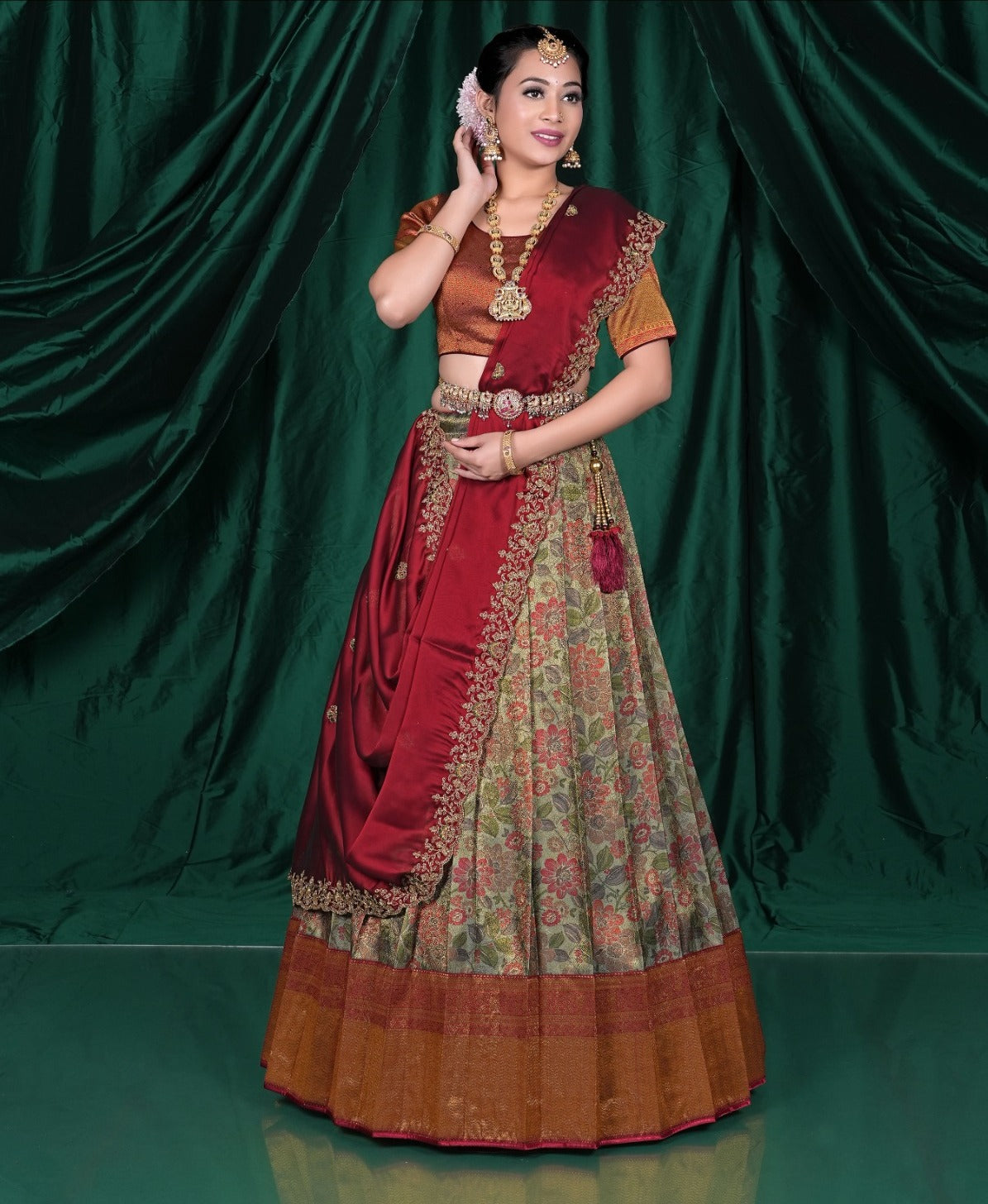 Latest Semi Stitched Banarasi Lehenga Choli