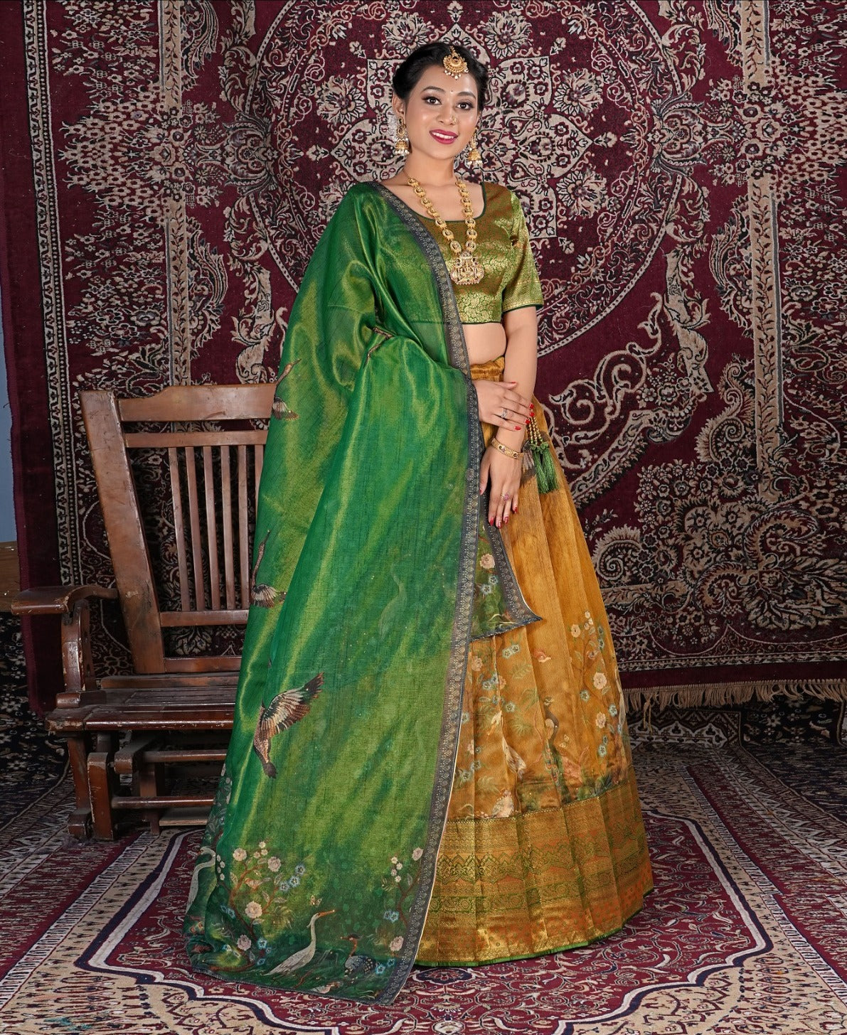 Latest Semi Stitched Banarasi Lehenga Choli