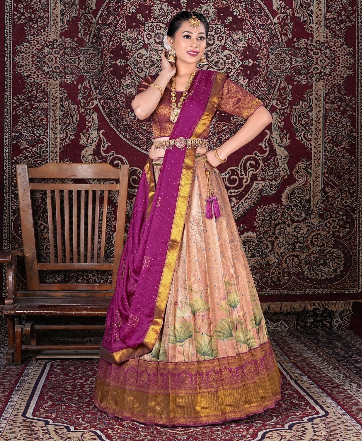 Latest Semi Stitched Banarasi Lehenga Choli