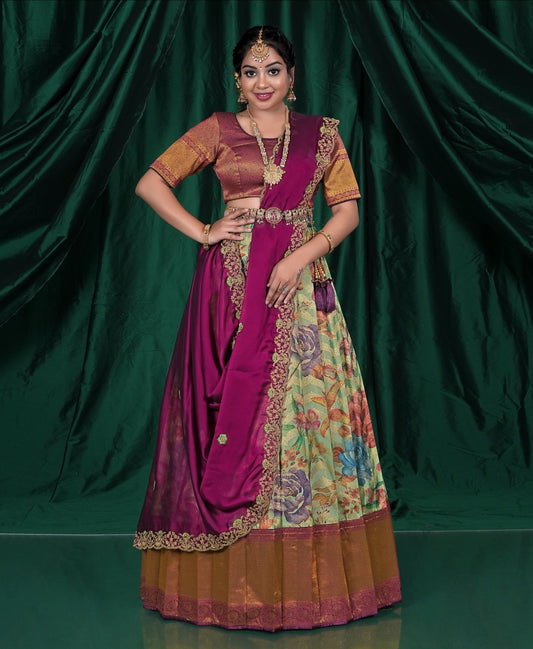 Latest Semi Stitched Banarasi Lehenga Choli