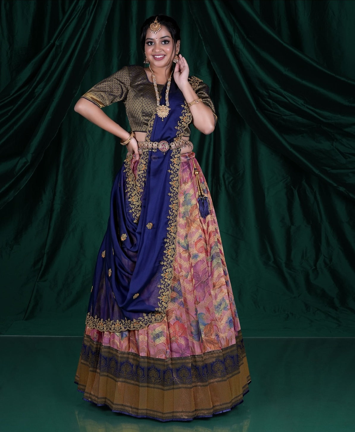 Latest Semi Stitched Banarasi Lehenga Choli